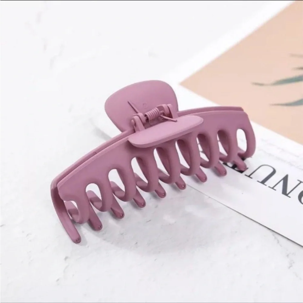 4 Pack - 4-inch Large Hair Claw Clips Nonslip pastel pink, green, orange, purple